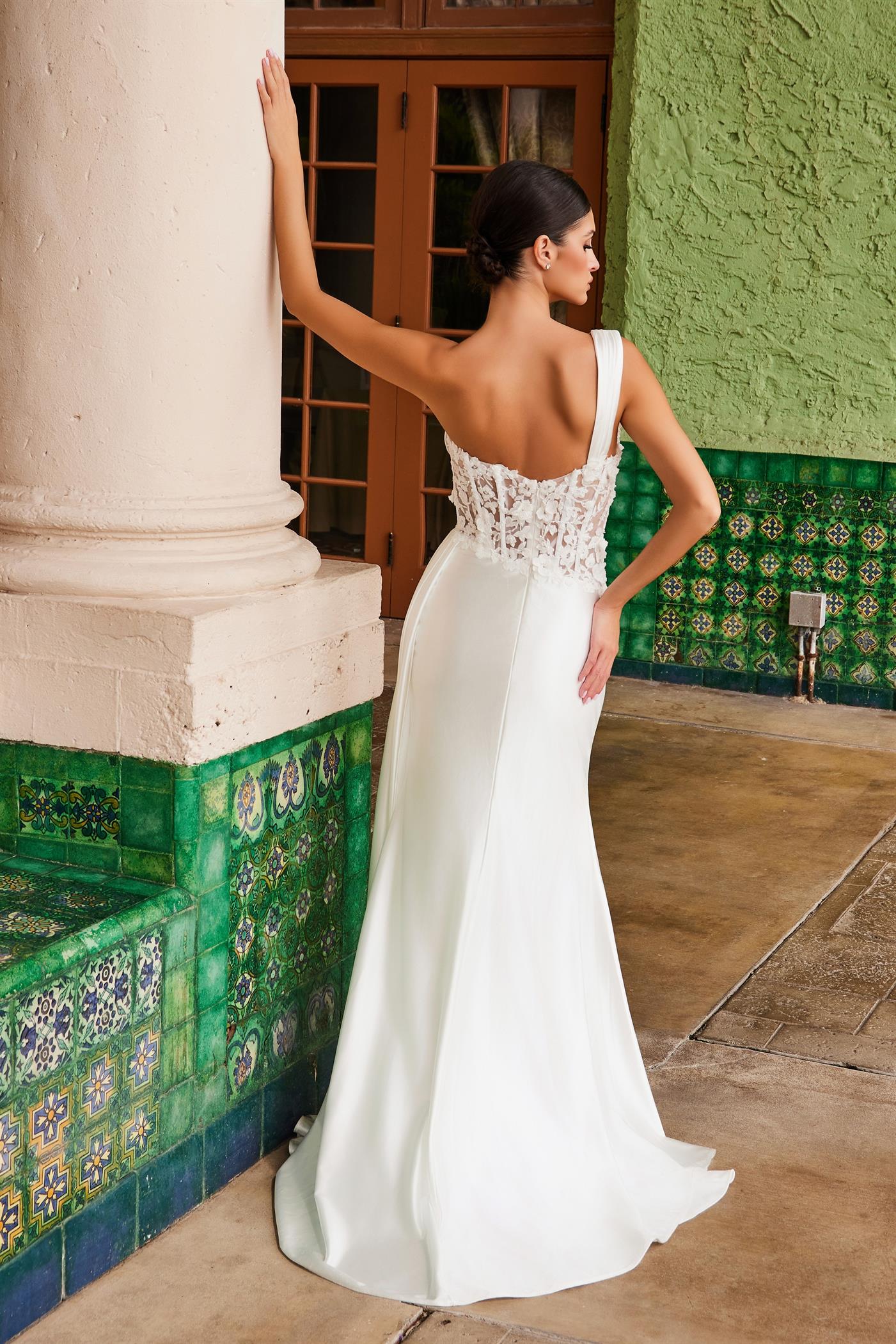 Long Satin Wedding