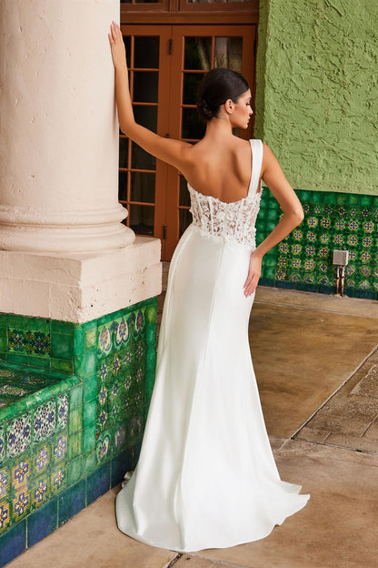 Long Satin Wedding