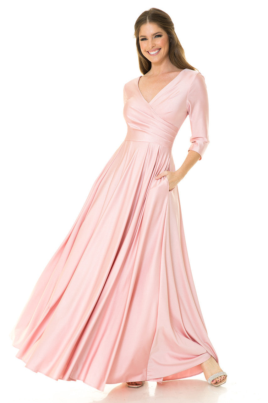 Long dress with 3/4 sleeve LN5243