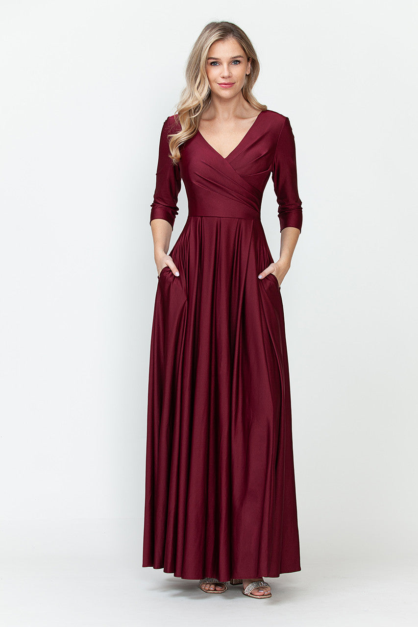 Long dress with 3/4 sleeve LN5243