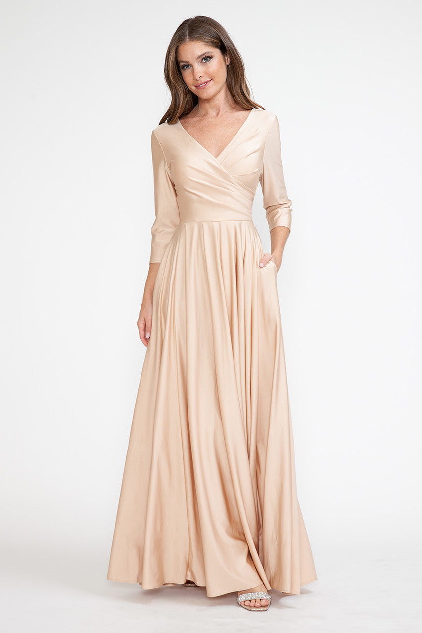 Long dress with 3/4 sleeve LN5243