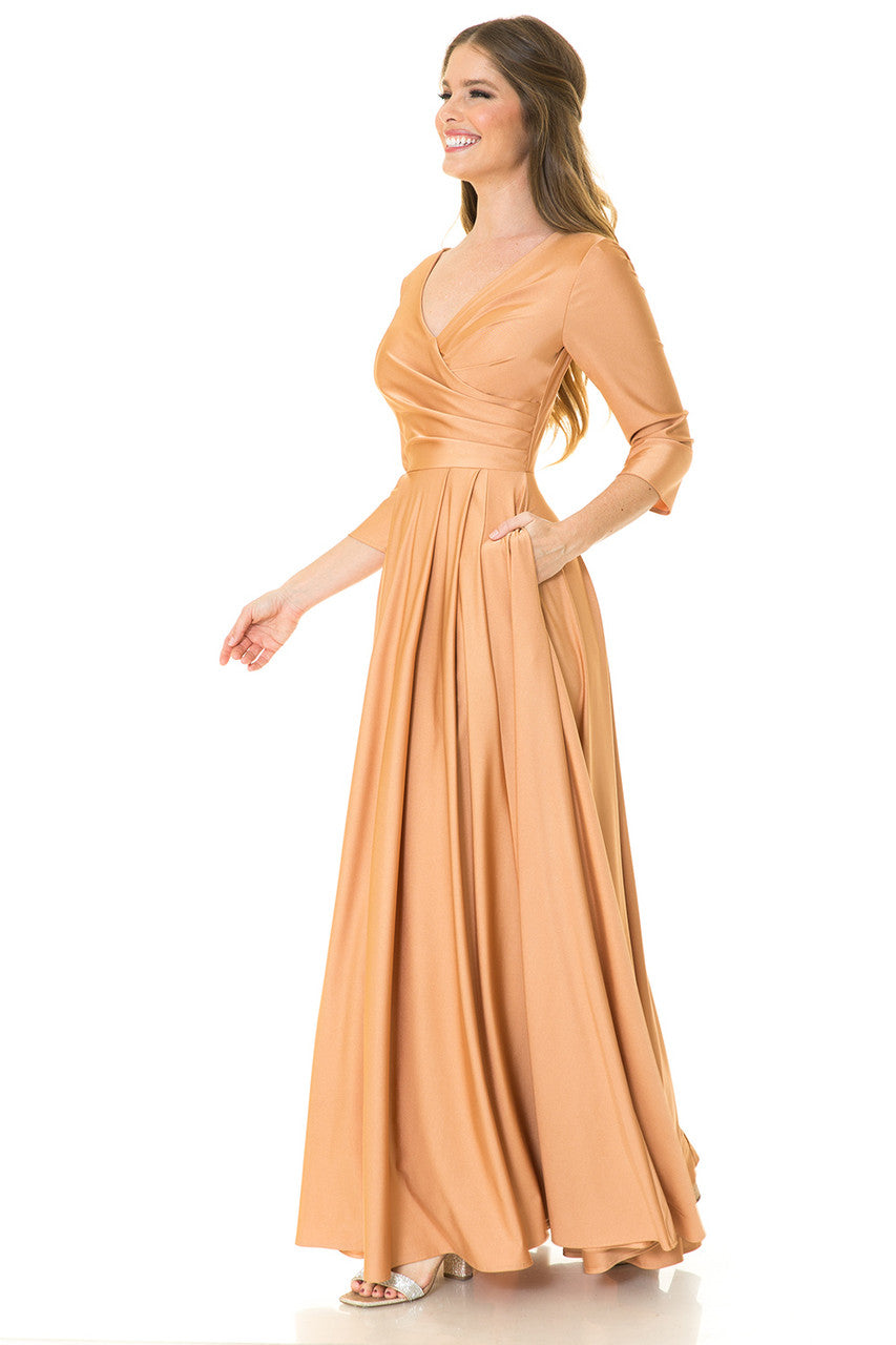 Long dress with 3/4 sleeve LN5243