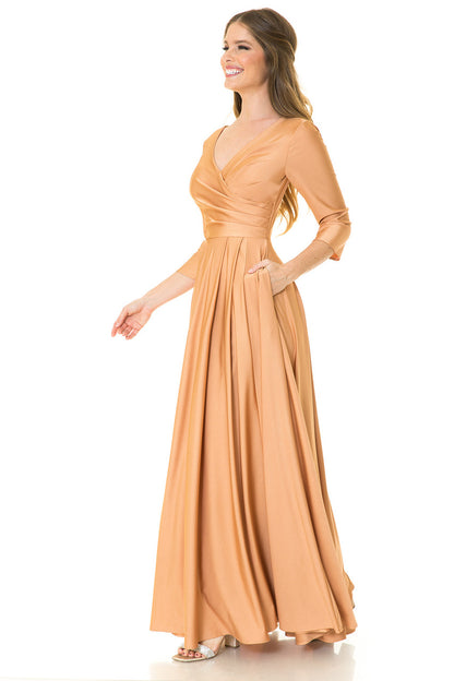 Long dress with 3/4 sleeve LN5243