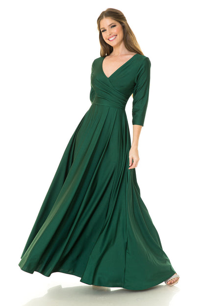 Long dress with 3/4 sleeve LN5243