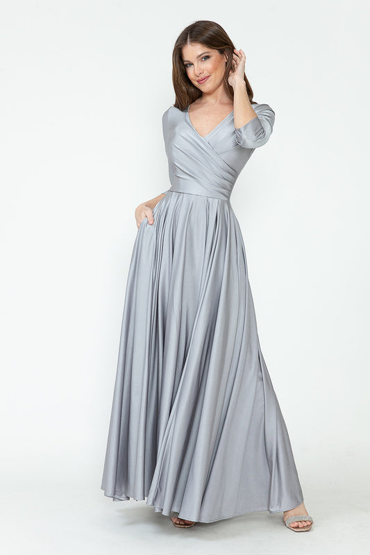 Long dress with 3/4 sleeve LN5243